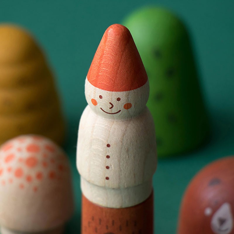 mini wooden world, symbolic play